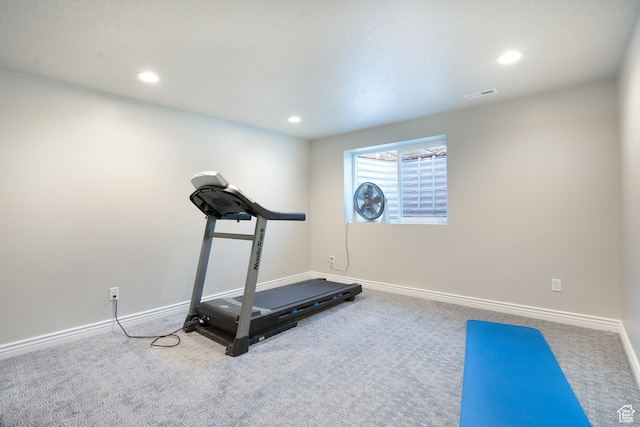 2534 S 2200 W, West Haven, UT 84401 - exercise area featuring carpet floors, baseboards, and recessed lighting