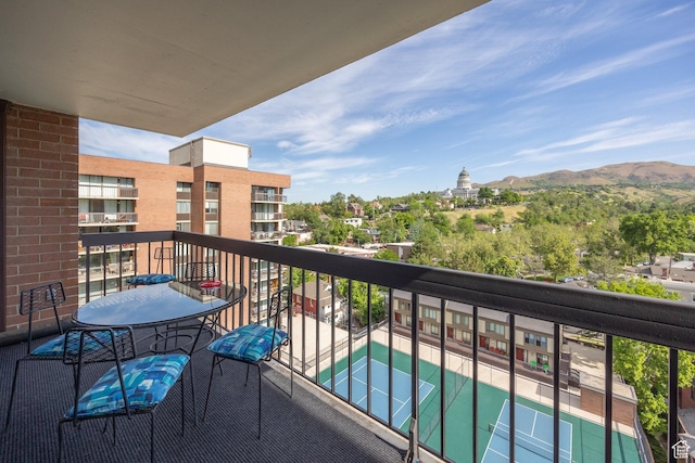 123 E 2nd Ave N Unit 1211, Salt Lake City, UT 84103 - balcony featuring a mountain view