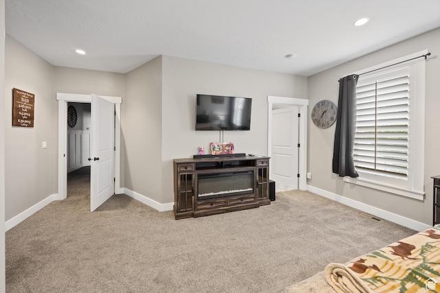 2609 W 3075 S, West Haven, UT 84401 - living room featuring carpet flooring, baseboards, and recessed lighting