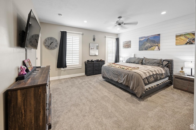 2609 W 3075 S, West Haven, UT 84401 - carpeted bedroom with baseboards, recessed lighting, and ceiling fan