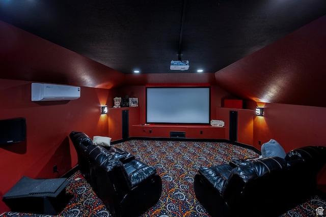 2609 W 3075 S, West Haven, UT 84401 - carpeted cinema room with a wall mounted air conditioner and lofted ceiling