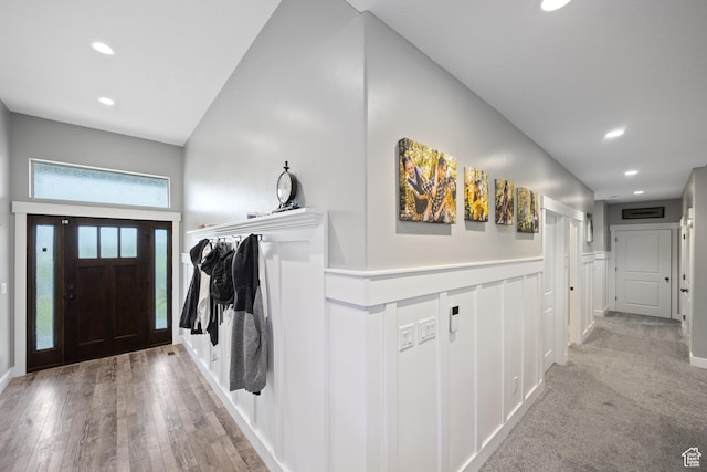 2609 W 3075 S, West Haven, UT 84401 - entryway with recessed lighting and a wainscoted wall