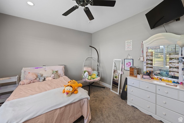 2609 W 3075 S, West Haven, UT 84401 - carpeted bedroom with ceiling fan, baseboards, and recessed lighting