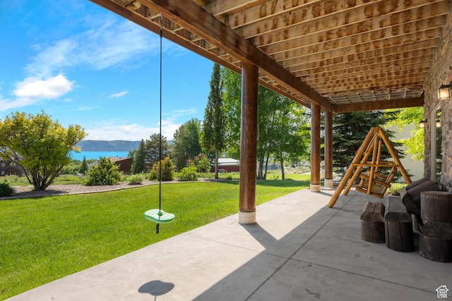 125 W Persimmon Dr Unit 2, Garden City, UT 84028 - view of patio with a mountain view