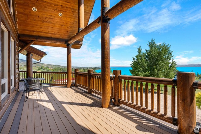 125 W Persimmon Dr Unit 2, Garden City, UT 84028 - deck featuring a water view