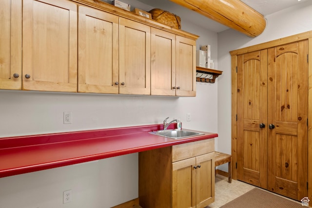 125 W Persimmon Dr Unit 2, Garden City, UT 84028 - kitchen featuring a sink and light brown cabinets