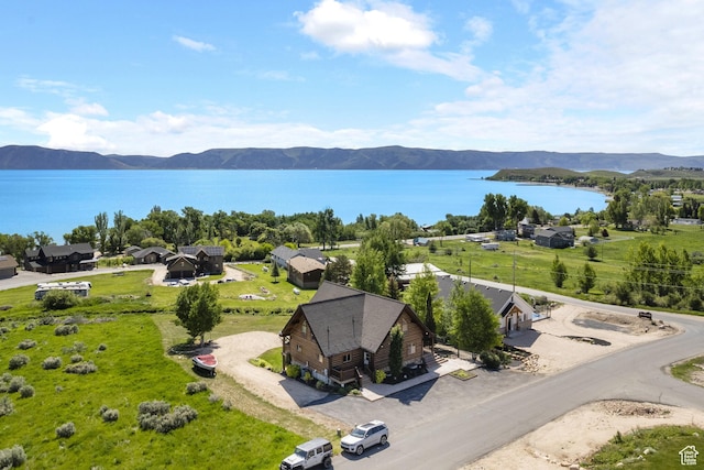 125 W Persimmon Dr Unit 2, Garden City, UT 84028 - aerial view of property and surrounding area featuring a water and mountain view