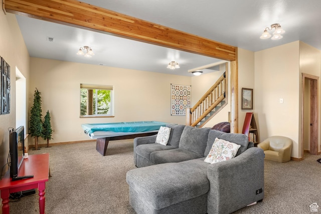 125 W Persimmon Dr Unit 2, Garden City, UT 84028 - game room featuring carpet flooring, billiards table, and baseboards