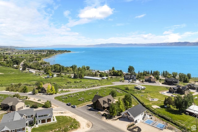 125 W Persimmon Dr Unit 2, Garden City, UT 84028 - drone / aerial view of a water and mountain view