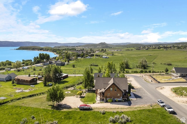 125 W Persimmon Dr Unit 2, Garden City, UT 84028 - aerial view of property and surrounding area featuring a water and mountain view