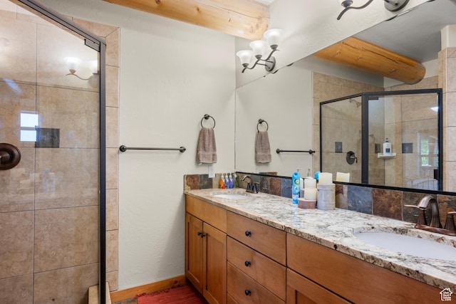 125 W Persimmon Dr Unit 2, Garden City, UT 84028 - full bath with double vanity and a shower stall