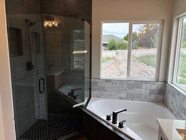3323 N 1200 W, Pleasant View, UT 84414 - full bath featuring a bath, a stall shower, and vanity