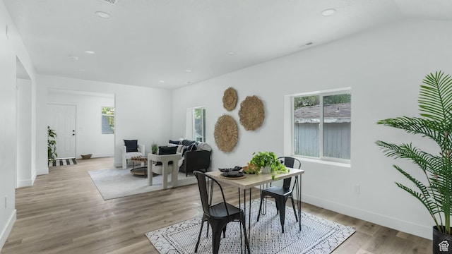 72 W Leadville Row, Eureka, UT 84628 - dining area with healthy amount of natural light, baseboards, light wood finished floors, and recessed lighting
