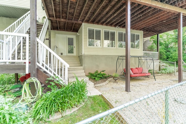 4862 S Kiwana Dr, South Ogden, UT 84403 - view of patio / terrace featuring stairway