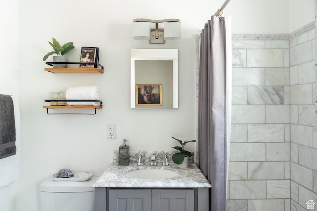 19 S 800 E Unit 3, Salt Lake City, UT 84102 - bathroom with toilet, vanity, and a shower with curtain