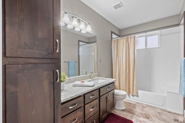 588 S 100 E, Mantua, UT 84324 - full bathroom featuring vanity, toilet, and shower / bath combination with curtain