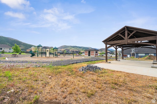 588 S 100 E, Mantua, UT 84324 - view of yard with a mountain view and a gazebo