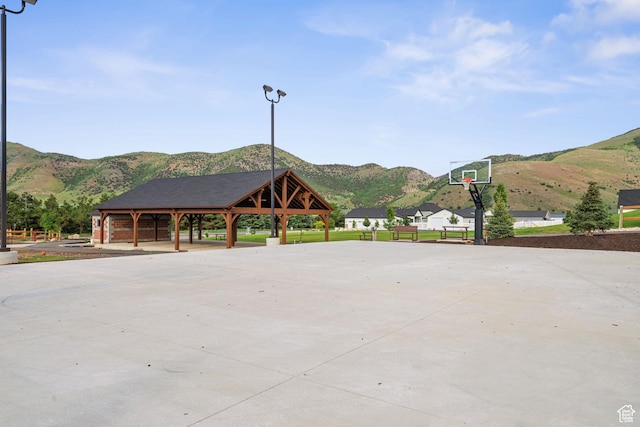 588 S 100 E, Mantua, UT 84324 - exterior space with a mountain view, a gazebo, and community basketball court
