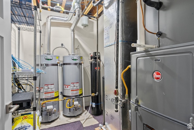 588 S 100 E, Mantua, UT 84324 - utility room with secured water heater and heating unit
