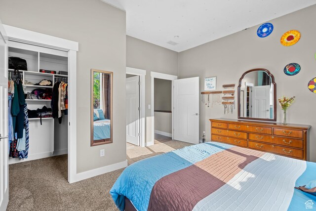 588 S 100 E, Mantua, UT 84324 - bedroom with carpet floors, baseboards, a closet, and a walk in closet