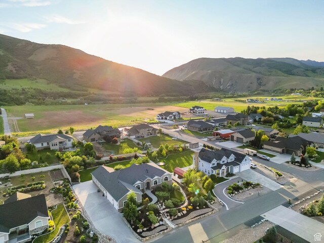 588 S 100 E, Mantua, UT 84324 - aerial perspective of suburban area with a mountain backdrop