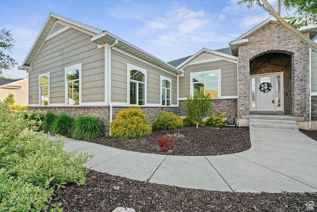 588 S 100 E, Mantua, UT 84324 - view of front of house with stone siding