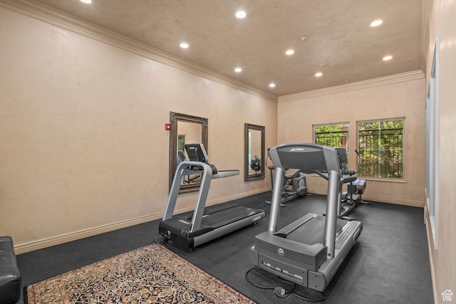 923 W 965 N, Orem, UT 84057 - workout area with ornamental molding, recessed lighting, and baseboards