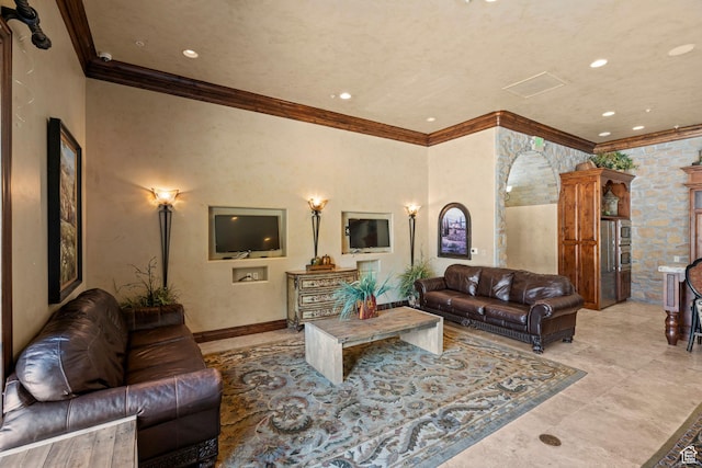 923 W 965 N, Orem, UT 84057 - living area featuring ornamental molding and recessed lighting
