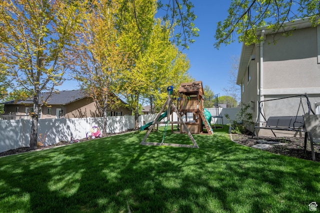 1536 E Mountain Rd, Logan, UT 84321 - view of yard featuring a playground