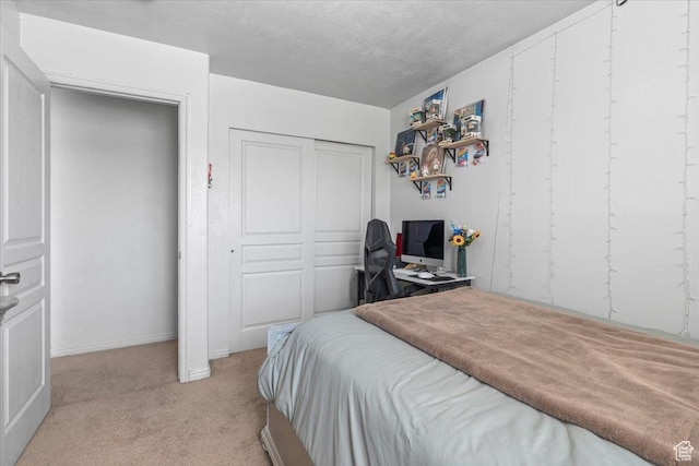 6731 S Ticklegrass Rd W, West Jordan, UT 84081 - bedroom with light carpet, a closet, and baseboards