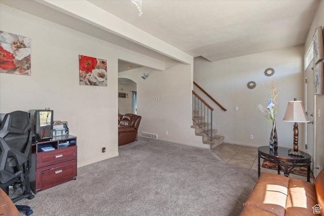 6731 S Ticklegrass Rd W, West Jordan, UT 84081 - carpeted office with arched walkways and baseboards