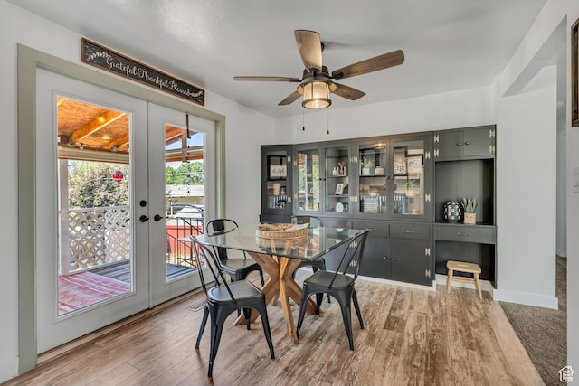 953 E 100 S, Layton, UT 84041 - dining area with french doors, a ceiling fan, and light wood finished floors
