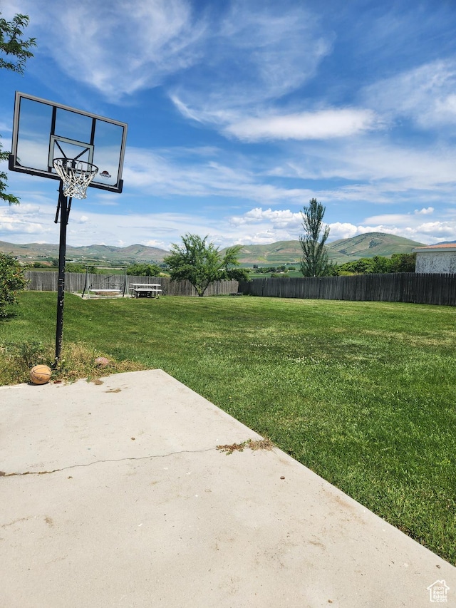 139 E 100 N, Franklin, ID 83237 - view of yard featuring a mountain view and a patio area