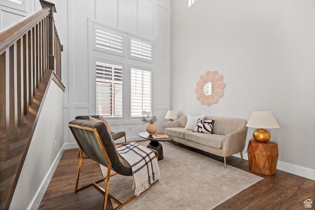 10685 S Dielsdorf Rd E, Sandy, UT 84092 - living room with dark wood finished floors and baseboards