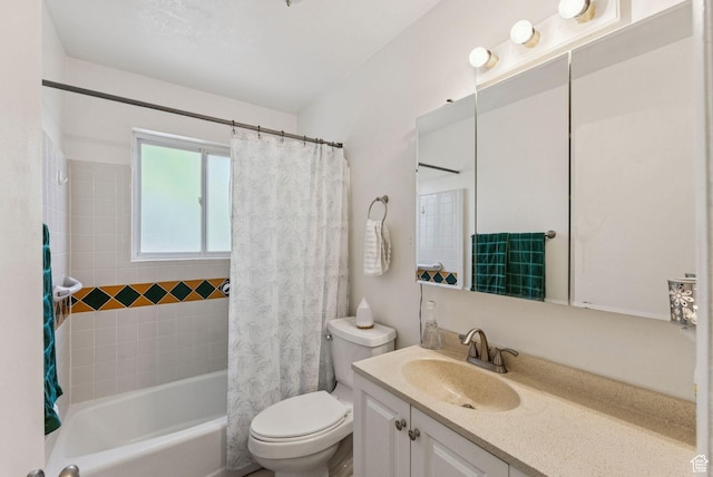 8043 W Hi Country Rd S, Herriman, UT 84096 - full bathroom with vanity, shower / tub combo, and toilet