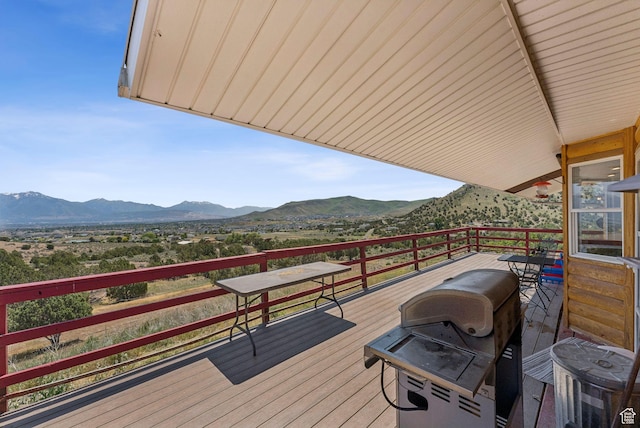8043 W Hi Country Rd S, Herriman, UT 84096 - wooden deck featuring a mountain view
