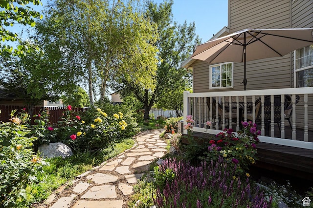 963 E 1275 N, Ogden, UT 84404 - view of yard with a wooden deck