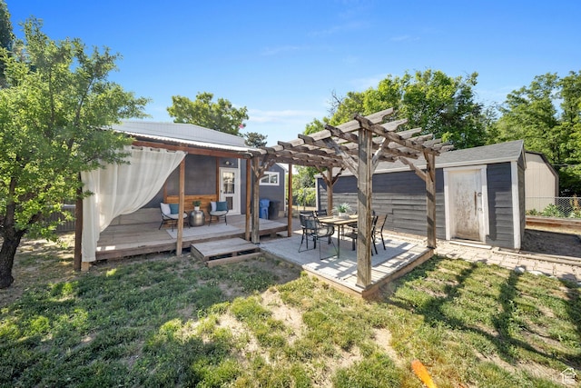 5111 S 1000 E, Murray, UT 84117 - view of yard with a deck and a pergola