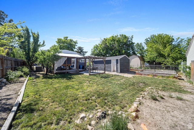5111 S 1000 E, Murray, UT 84117 - view of yard with a pergola and a patio