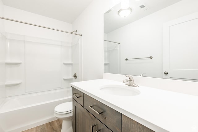 520 S Orchard Dr Unit 17, Bountiful, UT 84010 - full bathroom featuring wood finished floors, vanity, toilet, and bathtub / shower combination