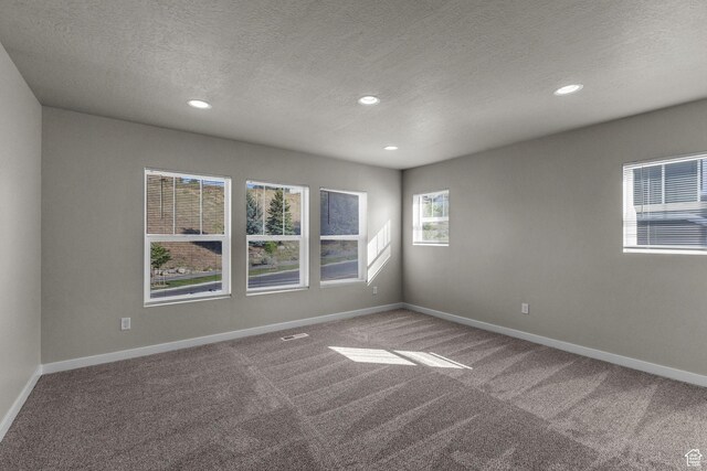 4957 N Marble Fox Way E Unit 118, Lehi, UT 84043 - carpeted empty room featuring a textured ceiling, recessed lighting, and baseboards
