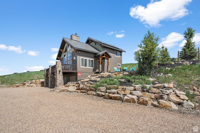359 Parkview Rd, Coalville, UT 84017 - view of front of property with metal roof and a chimney