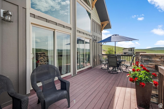 359 Parkview Rd, Coalville, UT 84017 - wooden deck featuring outdoor dining area
