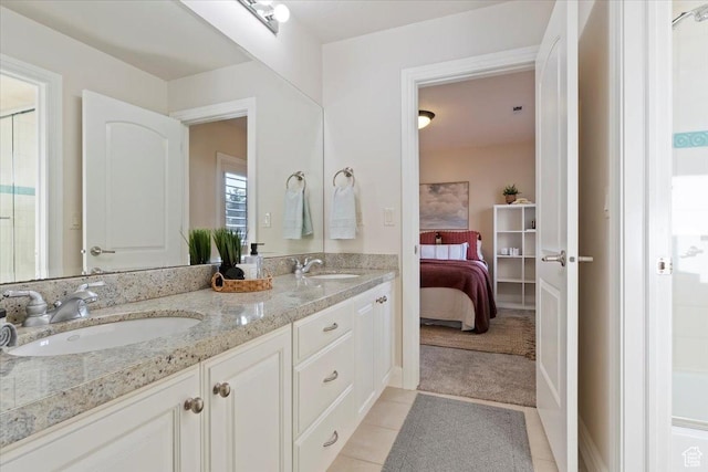 1784 E Ellerbeck Ln, Draper, UT 84020 - full bath with double vanity, ensuite bathroom, and tile patterned floors