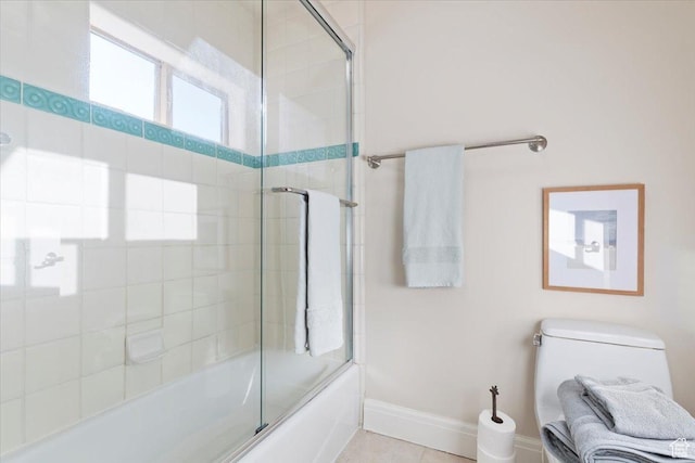 1784 E Ellerbeck Ln, Draper, UT 84020 - full bathroom featuring combined bath / shower with glass door, toilet, and baseboards
