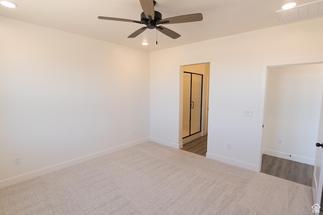 336 W Rosie Loop Unit 45W, Cedar City, UT 84721 - carpeted empty room with a ceiling fan and recessed lighting