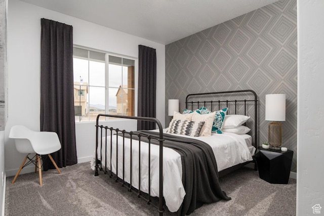 4286 W 1600 S Unit 301, Ogden, UT 84404 - bedroom with wallpapered walls, carpet, and baseboards