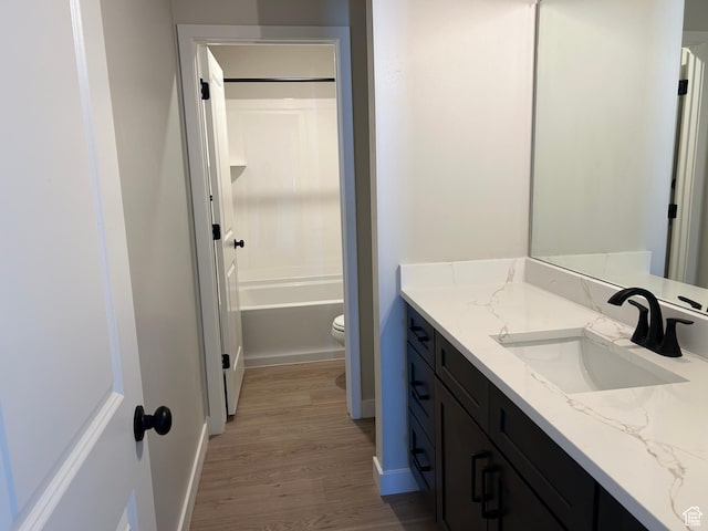 1597 N Cozy Ln Unit 14, Saratoga Springs, UT 84045 - full bath featuring vanity, wood finished floors, toilet, and baseboards