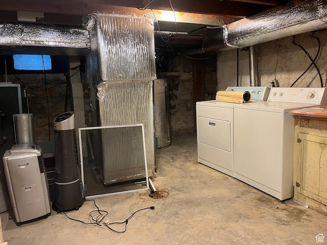 396 W 400 N, Manti, UT 84642 - unfinished basement featuring washing machine and dryer