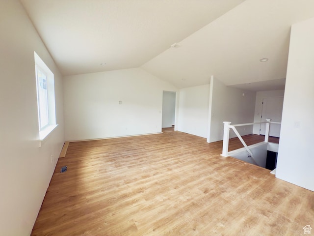 572 S 1340 E, Payson, UT 84651 - unfurnished living room with vaulted ceiling and wood finished floors